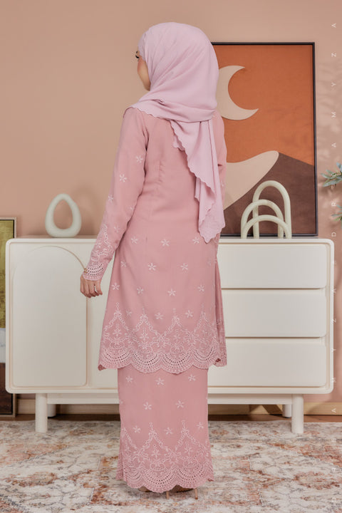 Atia Embroidered Sulam Chiffon Kebaya Riau Kurung Moden