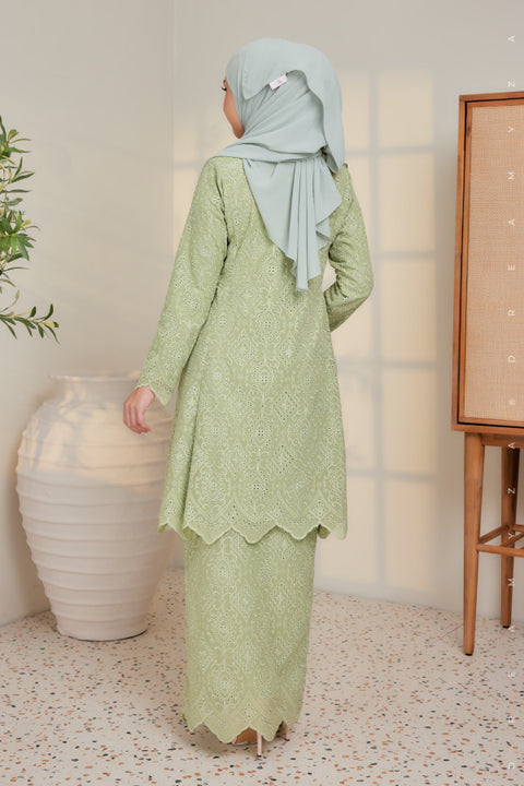 Azka Full Embroidered Sulam Chiffon Riau Kurung Moden