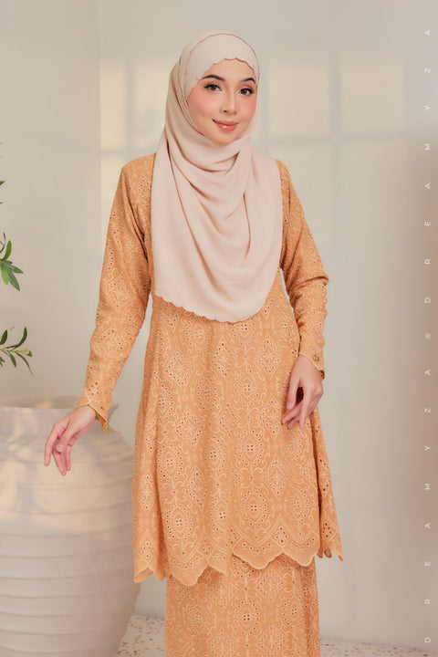 Azka Full Embroidered Sulam Chiffon Riau Kurung Moden