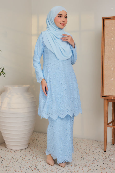 Azka Full Embroidered Sulam Chiffon Riau Kurung Moden