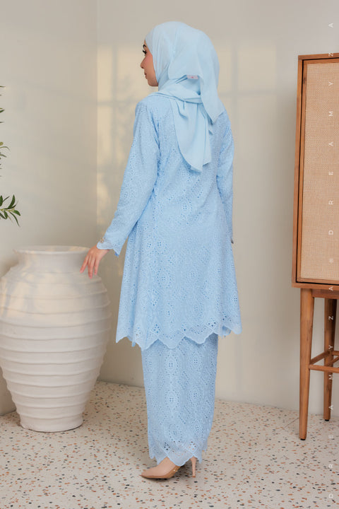 Azka Full Embroidered Sulam Chiffon Riau Kurung Moden