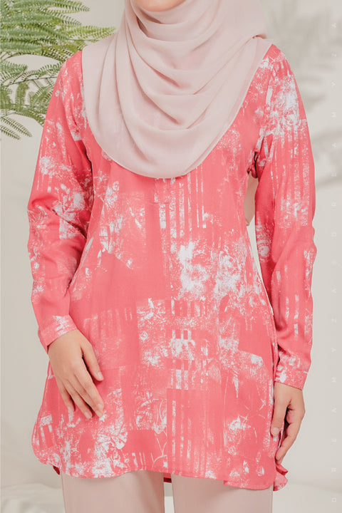 Dira Printed Ironless Tunic Long Top Blouse.