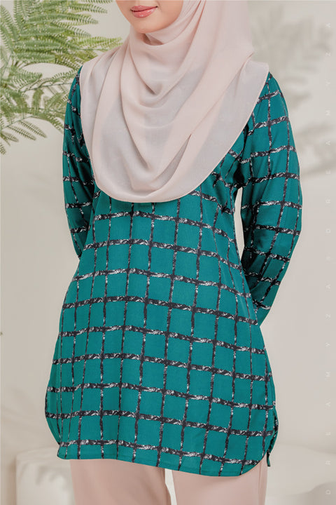 Dira Printed Ironless Tunic Long Top Blouse