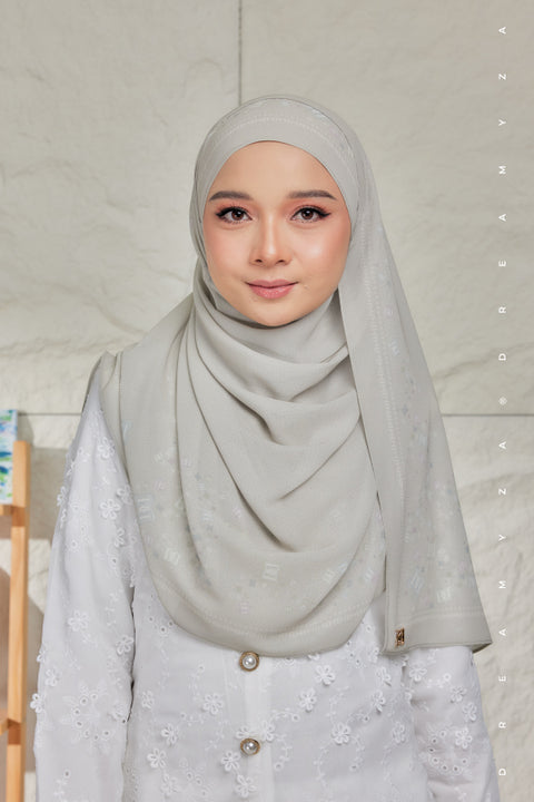 Nura Printed Premium Heavy Chiffon Shawl Tudung