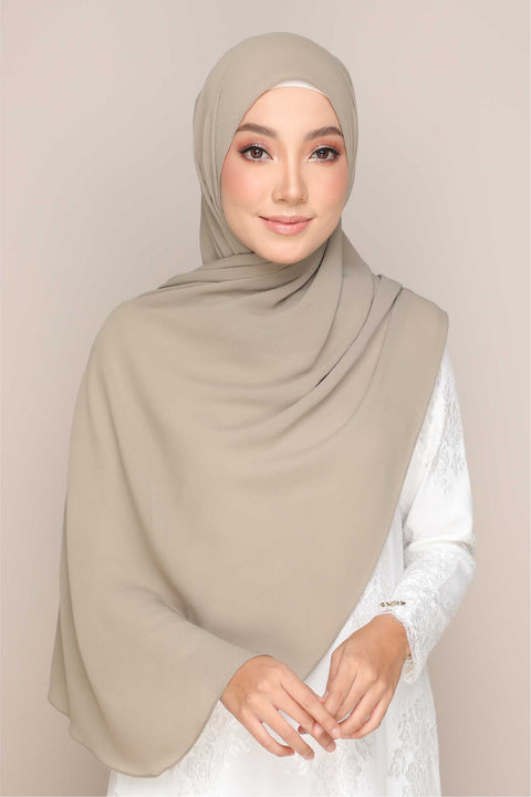 Shawl Tudung Iris Textured Chiffon