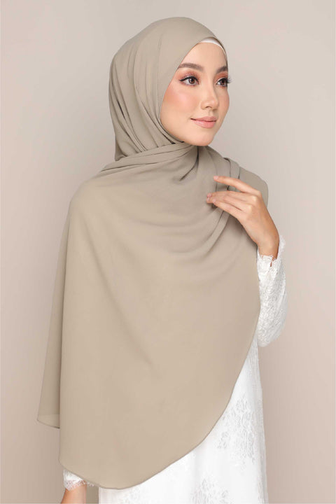 Shawl Tudung Iris Textured Chiffon