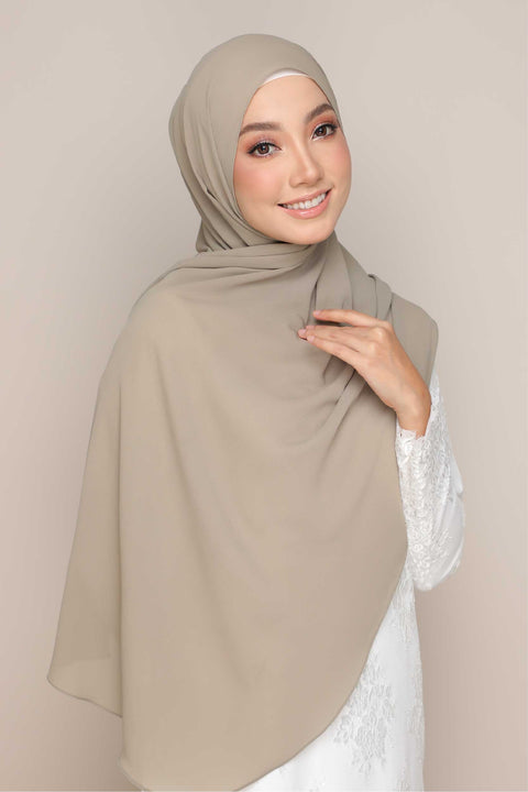 Shawl Tudung Iris Textured Chiffon