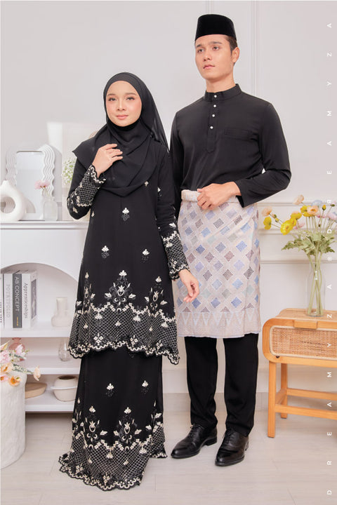 Raisya Flowers Embroidered Sulam Chiffon Baju Kurung Moden