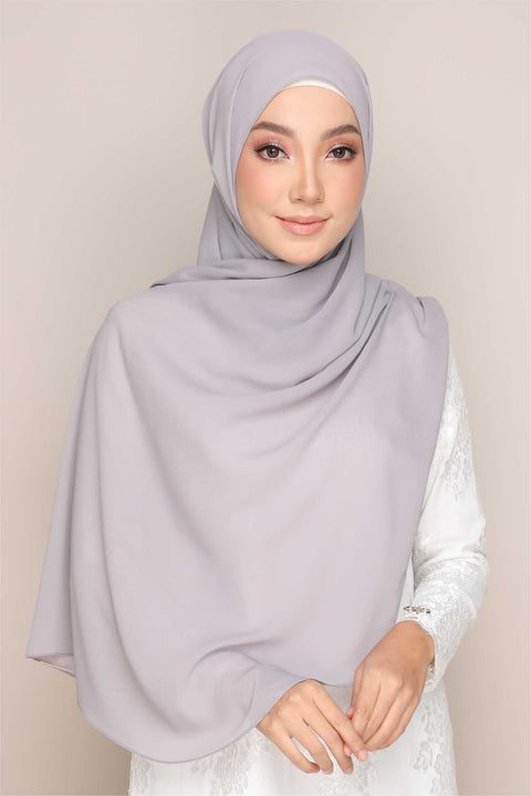 Shawl Tudung Iris Textured Chiffon