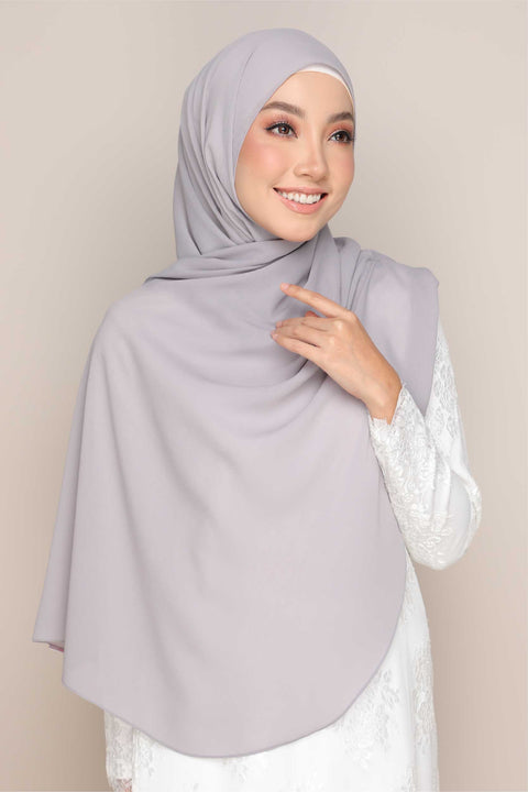 Shawl Tudung Iris Textured Chiffon