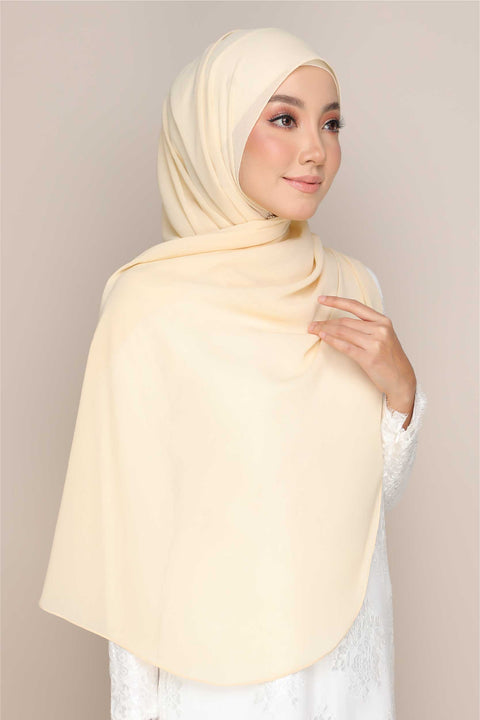 Shawl Tudung Iris Textured Chiffon