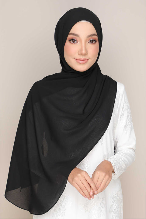 Shawl Tudung Iris Textured Chiffon