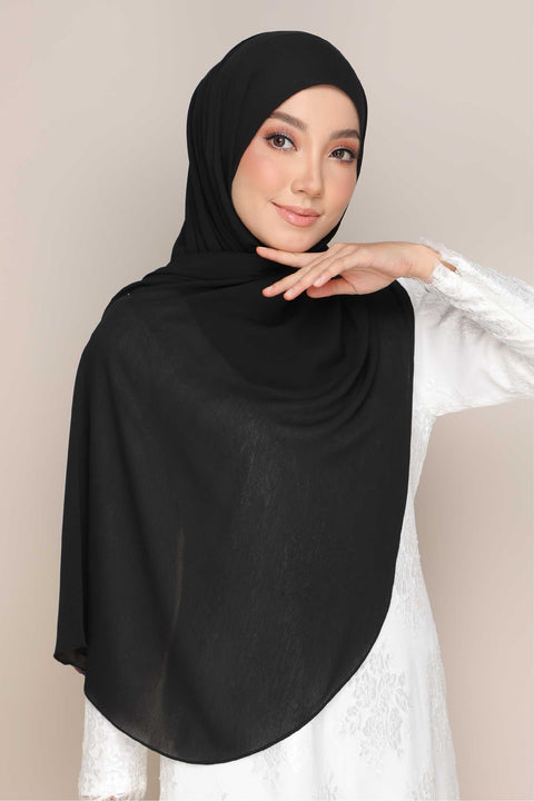 Shawl Tudung Iris Textured Chiffon