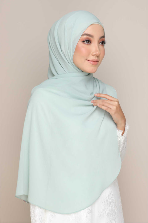 Shawl Tudung Iris Textured Chiffon