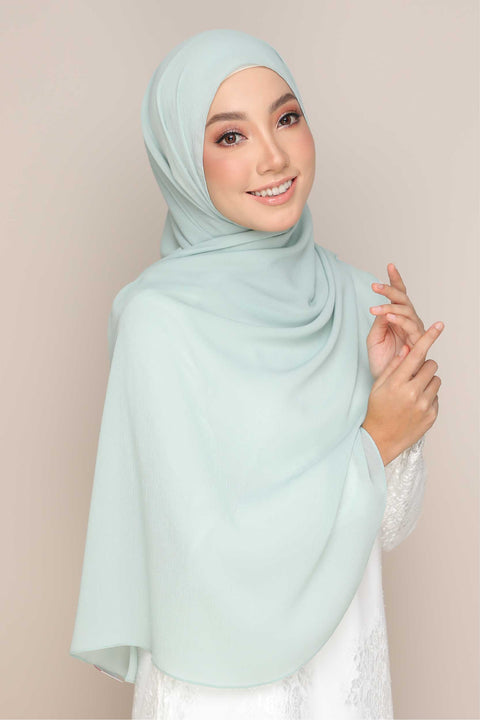 Shawl Tudung Iris Textured Chiffon