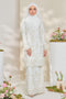Jelita Embroidered Sulam Chiffon Brides Baju Kurung Nikah