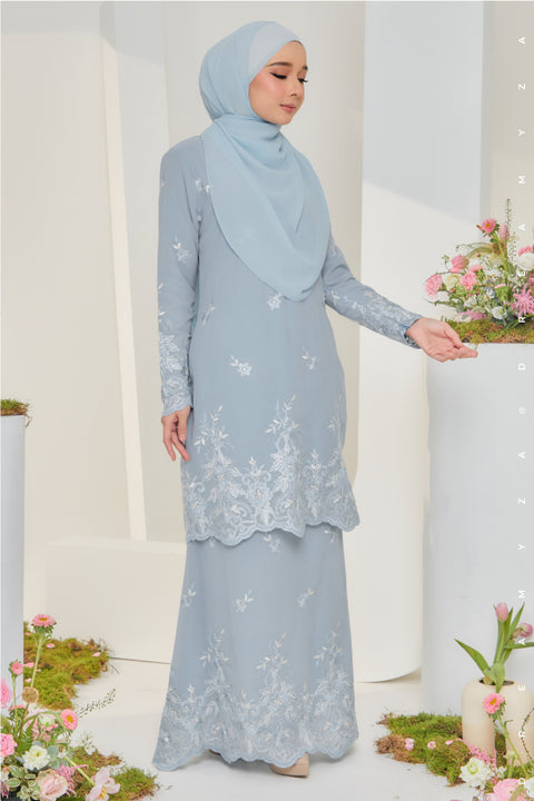 Jesnita Embroidered Sulam Chiffon Baju Kurung Moden