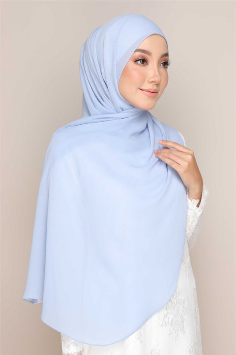 Shawl Tudung Iris Textured Chiffon