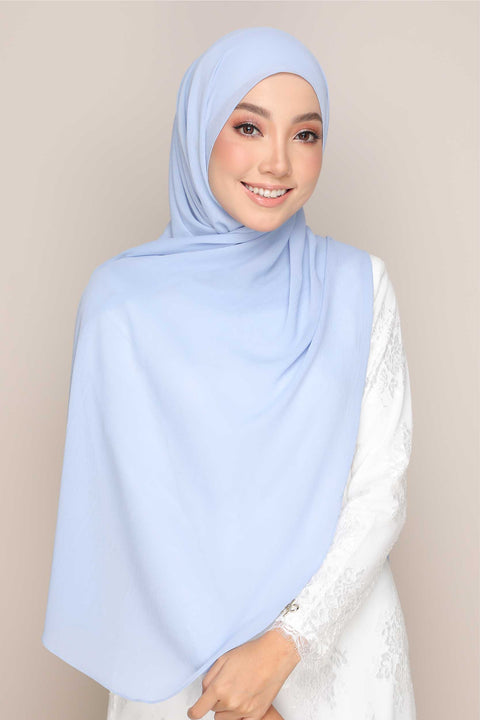 Shawl Tudung Iris Textured Chiffon