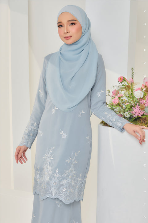 Jesnita Embroidered Sulam Chiffon Baju Kurung Moden