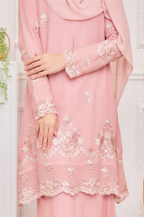 Raisya Flowers Embroidered Sulam Chiffon Baju Kurung Moden