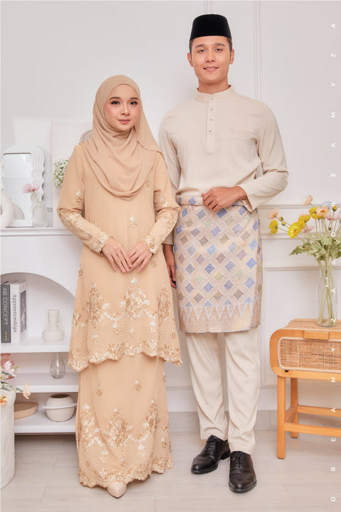 Raisya Flowers Embroidered Sulam Chiffon Baju Kurung Moden