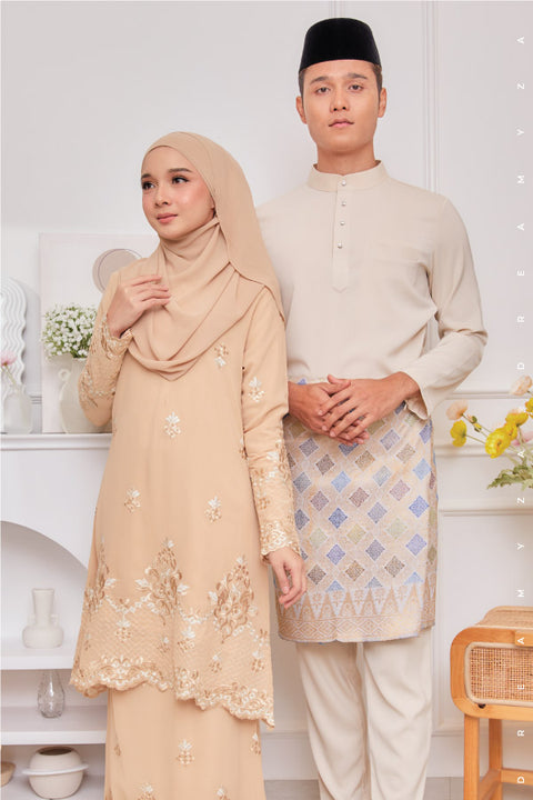 Raisya Flowers Embroidered Sulam Chiffon Baju Kurung Moden