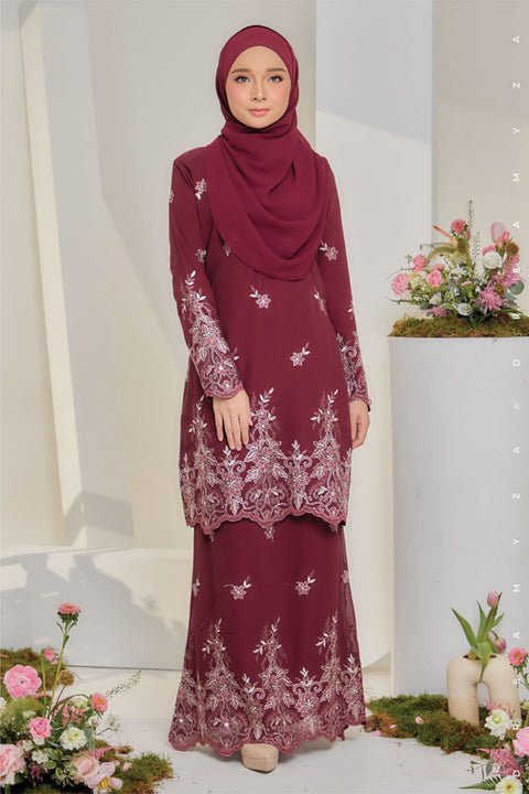 Jesnita Embroidered Sulam Chiffon Baju Kurung Moden