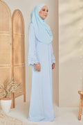 Luna Embroidered Border Lace Abaya Jubah Dress