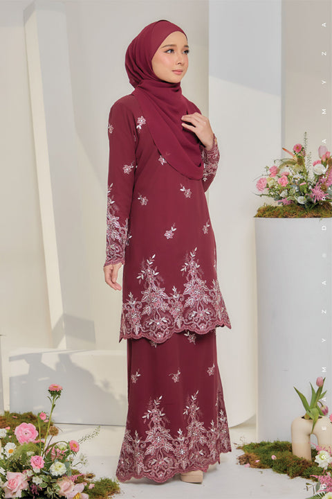 Jesnita Embroidered Sulam Chiffon Baju Kurung Moden