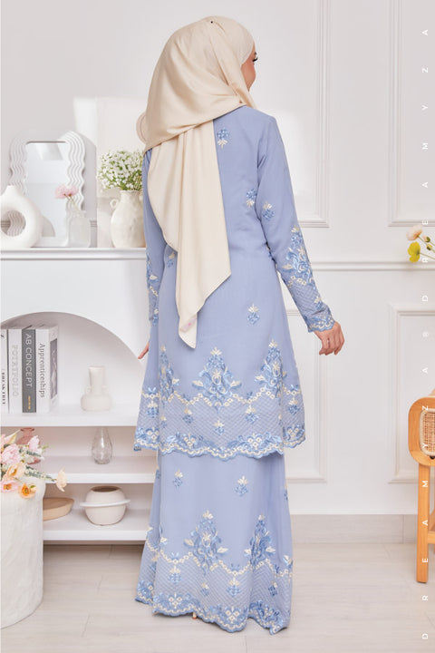 Raisya Flowers Embroidered Sulam Chiffon Baju Kurung Moden