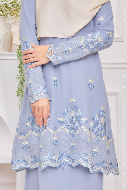 Raisya Flowers Embroidered Sulam Chiffon Baju Kurung Moden