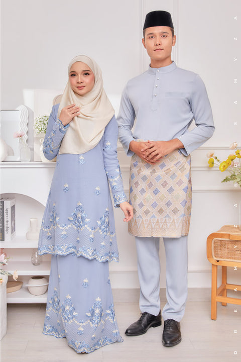 Raisya Flowers Embroidered Sulam Chiffon Baju Kurung Moden