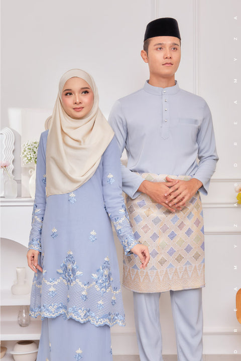 Raisya Flowers Embroidered Sulam Chiffon Baju Kurung Moden