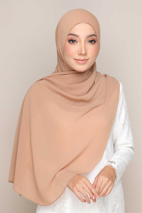 Shawl Tudung Iris Textured Chiffon