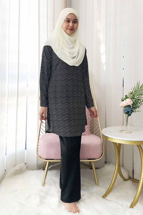 Ironless Long Top Blouse Finna Printed Tunic