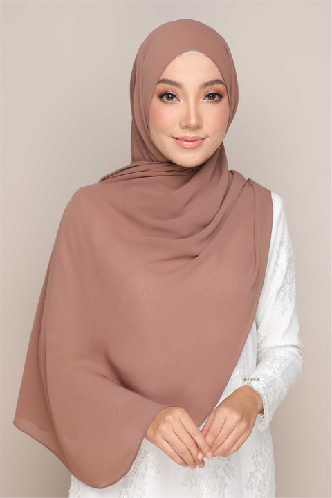 Shawl Tudung Iris Textured Chiffon