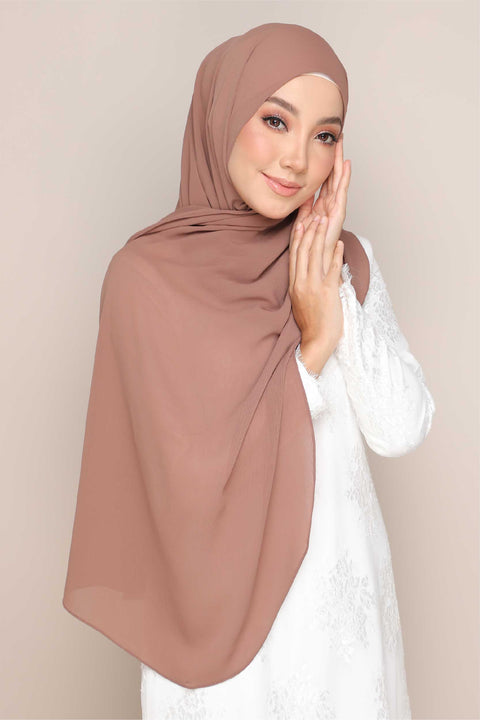 Shawl Tudung Iris Textured Chiffon