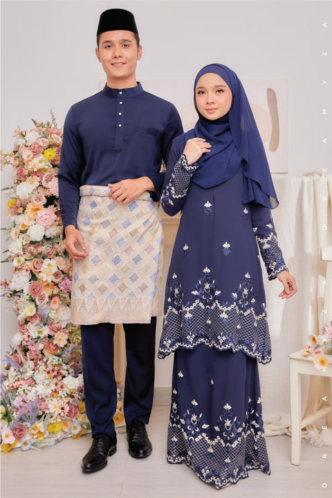 Raisya Flowers Embroidered Sulam Chiffon Baju Kurung Moden