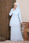 Baju Kurung Modern Aulia Embroidered Sulam Chiffon