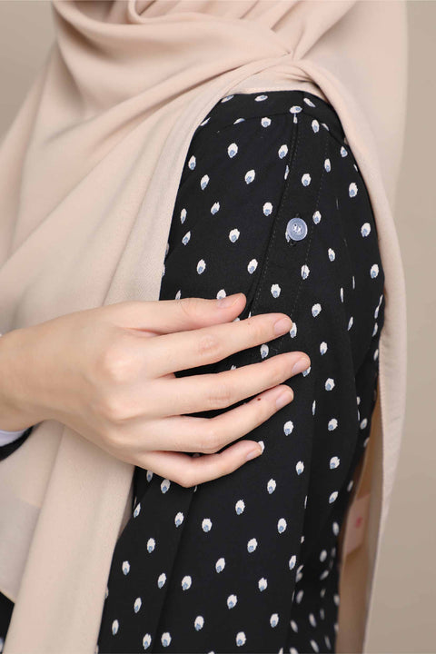 Long Top Blouse Fira Printed Ironless Mesra Vaksin Tunic