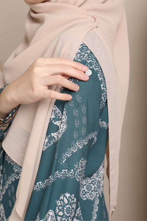 Long Top Blouse Fira Printed Ironless Mesra Vaksin Tunic