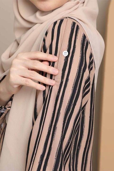 Long Top Blouse Fira Printed Ironless Mesra Vaksin Tunic