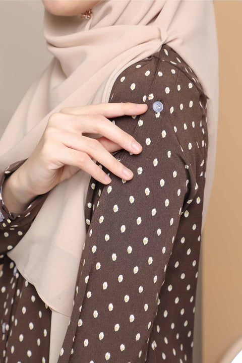 Long Top Blouse Fira Printed Ironless Mesra Vaksin Tunic