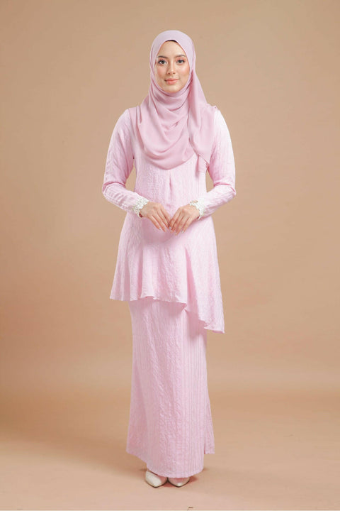 Baju Kurung Modern Daisy Stripe Cotton