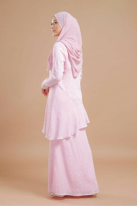 Baju Kurung Modern Daisy Stripe Cotton