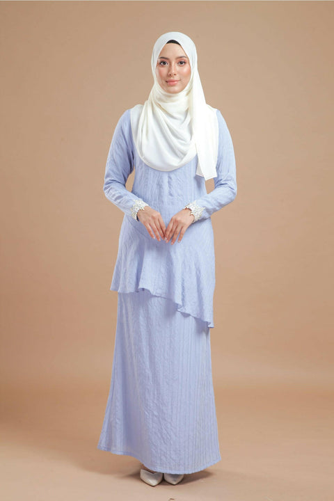 Baju Kurung Modern Daisy Stripe Cotton