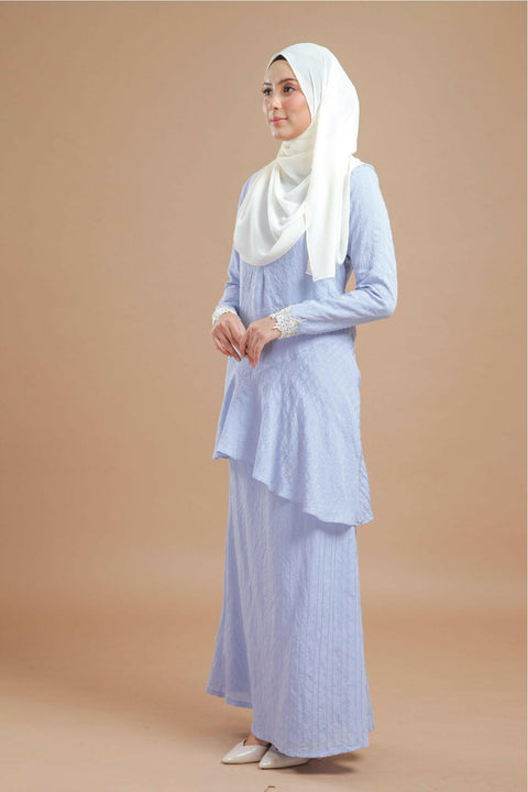 Baju Kurung Modern Daisy Stripe Cotton