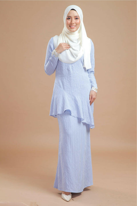 Baju Kurung Modern Daisy Stripe Cotton