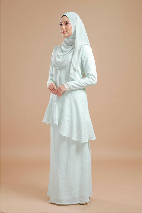 Baju Kurung Modern Daisy Stripe Cotton